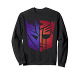 Transformers Decepticon Autobot Distressed Split Logo Sweatshirt