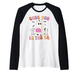 Code Boo In The Er Nurse Halloween Boo Raglan Baseball Tee