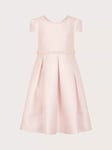 Monsoon Kids' Henrietta Pearl Belt Dress, Pink