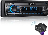 Rds Autoradio Bluetooth 5.0, Poste Radio Avec Lcd Affichage Horloge, 7 Couleurs Éclairage, 4X65W Autoradio 1 Din Pour 9-24V Voiture, Supporte Main Libre/Fm/Am/2 Usb/Aux/Sd/Tf/Mp3