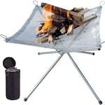 Extérieur Portable Brasero De Jardin,Brasero Portable D'extérieur Pour Le Jardin, Rangement Facile, Pliable, En Acier Inoxydable, Pour Feu De Camp,