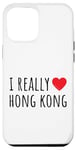 Coque pour iPhone 14 Plus J'aime vraiment Hong Kong