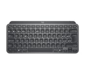 Logitech Mx Keys Mini For Business, Trådlös, Trådlös Rf + Bluetooth, Saxbrytare, Qwerty, Led, Grafit