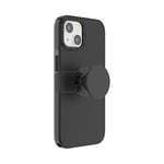 PopSockets: Coque PopCase pour iPhone 13 avec un Support PopGrip Slide Repositionnable et une Poignée avec Top interchangeable - Black