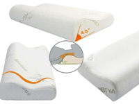 2 Pillows Contour Memory Foam Pillows 55cm x 35cm x 8cm Adult sized Pillow *UK*