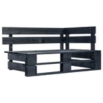 Vidaxl Banc D'angle Palette De Jardin Bois Noir