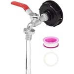 Robinet Cuve 1000L Adaptateur de Réservoir d\eau IBC 12\ Robinet Recuperateur Eau de Pluie avec Connecteur à Filetage Gros 60