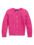 Ralph Lauren Kids' Mini Cable Knit Cardigan, Belmont Pink