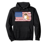 Corgi USA Flag Funny Pet Corgi Dog Lover Pullover Hoodie