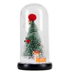 Christmas Tree in Glass Dome Small Christmas Tree Lighting