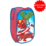 New Avengers Pop Up Mesh Hamper Laundry Basket Bag Bin Tidy Storage Toy Kids Boy