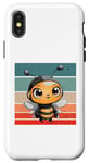 Coque pour iPhone X/XS Antennes de casque de dessin animé mignon Bumblebee ailes