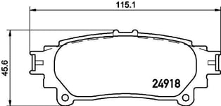 Bromsbelägg - Toyota - Prius, Sienna, Mirai. Lexus - Rx, Is, Gs, Rc