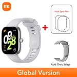 Varastossa Global Version Redmi Watch 4 Smart Watch Ultra Large 1,97 Tuuman Amoled-Näyttö 20 Päivän Akunkeston Tuki 5-Järjestelmä_Gray N Gray Strap