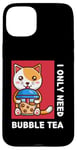 Coque pour iPhone 15 Plus Mignon chat kawaii boisson thé au lait bulle I Love Boba Tea