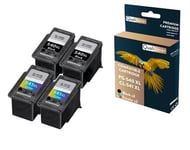 QUALITONER - 4 Cartouche compatible pour CANON PG540 XL (x2) + CL541 XL (x2) PG-540XL (x2) + CL-541XL (x2) Noir + Couleur pour Canon Pixma MG 2100 Ser