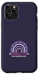 Coque pour iPhone 11 Pro Purple Up pour enfants militaires, arc-en-ciel violet