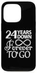 iPhone 13 Pro 24 Years Down Forever To Go - 24th Wedding Anniversary Day Case