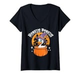 Womens Honkus Ponkus Funny Duck Witch Halloween Magic V-Neck T-Shirt