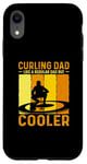 Coque pour iPhone XR Amateur de curling Cadeaux de sports d’hiver de curling papa