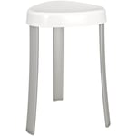 Tabouret salle de bain blanc, tabouret douche, Corrente, Aluminium - Plastique, 37x45x37 cm, Blanc - Brillant - Wenko