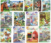 37 X A4 & A5 Pictures To Choose From Colour Pencil By Numbers Art Kits Not Paint