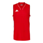 Kappa Cairo Maillot de Basket-Ball Homme, Red, FR : Taille Unique (Taille Fabricant : 6Y)