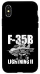 Coque pour iPhone X/XS F-35B Dessin animé amusant avions de chasse militaire