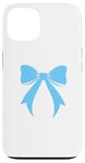 Coque pour iPhone 13 Coquette Bow Bleu Clair Mignon Tendance Filles Dainty Bow