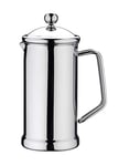 Café Stal Originals Range Single-Wall 18/10 Stainless Steel Elegant Plunger Cafetiere, 8-Cup, Mirror Finish