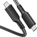 Cable Thunderbolt 4 Cable 40Gbps High Speed USB C Supporte 240W/ 8K@60Hz pour Thunderbolt 3/USB4, iPhone 15 Pro, Macbook, iPad Pro, iMac, eGPU,1.8m