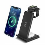 3in1  Fast Wireless Charger Dock Charging Stand For Apple Watch iPhone 13 12 X