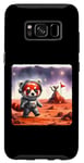 Coque pour Galaxy S8 Red Panda Astronaute Exploring Planet. Alien Rock Space