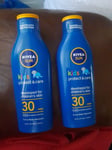 2x Nivea Sun  KidsLotion Protect & Care SPF30 - Immediate Protection - 200ml