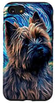 Coque pour iPhone SE (2020) / 7 / 8 Cairn Terrier dans la nuit étoilée Peinture Chien Maman Papa