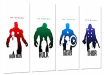 Cuadros Cámara Ref.26659 Affiche murale Iron Man, Hulk, Captain America et Thor, The Avengers, The Avengers, 131 x 62 cm