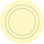 Wallpops Lot de 4 Stickers muraux en Forme de Cercles concentriques pour Chambre de bébé Jaune pâle