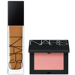 NARS Natural Longwear Foundation 30ml and NARS Blush Orgasm 4.8g Bundle (Various Shades) - Macao