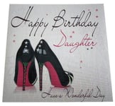 WHITE COTTON CARDS Code XLWB13 Daughter Happy Birthday Have A Wonderful Day Carte d'anniversaire Faite à la Main 2 Chaussures