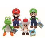 Leksaker Trade Super Mario Bros Gosedjur mjukisdjur Plush 20cm V 4.Luigi Grön Hatt