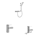 Bundle of Mira Showers Relate Mixer Shower EV Single Outlet 2.1878.001 + 2.1816.001 Relate Contemporary Monobloc Tap - Chrome + 2.1816.004 Relate Contemporary Bath Filler Tap - Chrome