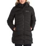 Marmot Women's Montreal Coat, Warm, Insulated Hooded Winter Coat, Windproof Down Parka, Lightweight Packable Outdoor Jacket, Black, L