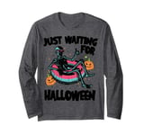 I'LL JUST WAIT Quiet Halloween Teacher Skeleton Meme tie dye Long Sleeve T-Shirt