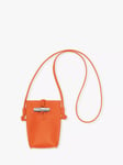 Longchamp Le Roseau Leather Phone Pouch