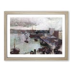 Departure Of The Orient By Charles Conder Classic Painting Framed Wall Art Print, Ready to Hang Picture for Living Room Bedroom Home Office Décor, Oak A2 (64 x 46 cm)