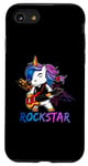 Coque pour iPhone SE (2020) / 7 / 8 Licorne Rock Star Guitare à bascule Musique Chanteur Rock Band