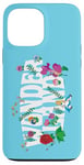 Coque pour iPhone 13 Pro Max Disney Alice in Wonderland Cute Alice Floral Text Logo