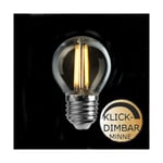 Klick-dimbar LED klot 2200K 420lm E27 5W