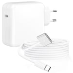 Chargeur Mac Book Air/Pro, 70W Chargeur Mac avec 2M Tressé Câble USB-C vers Mag 3 Magnétique pour MacBook Air 13, 15 Pouces (2022 2024), MacBook Pro 14, 16 Pouces (2021 2024), M4/M3/M2