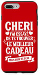 Coque pour iPhone 7 Plus/8 Plus Tee Shirt Saint Valentin Cheri Amour Amoureux Couple Humour